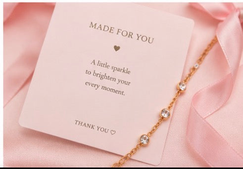 Pink Square Bracelet - Subtle Shine, Timeless You